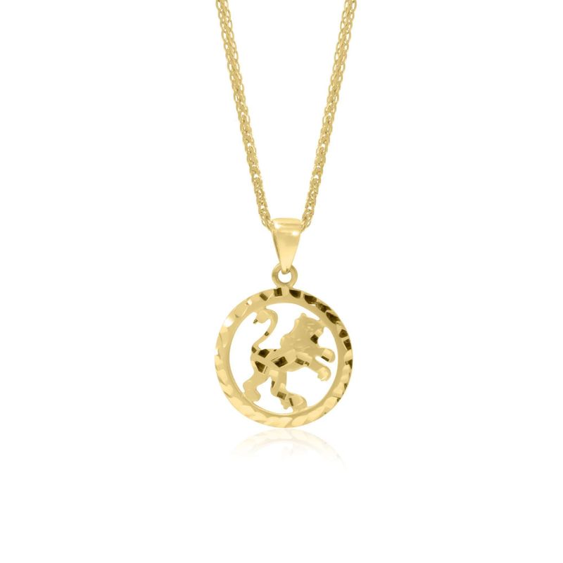 14K Yellow Gold Leo Pendant