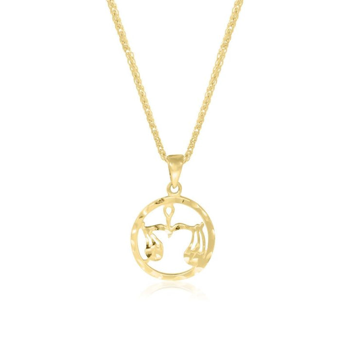 14K Yellow Gold Libra Pendant