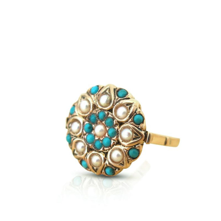 14K Yellow Gold Turquoise Ring