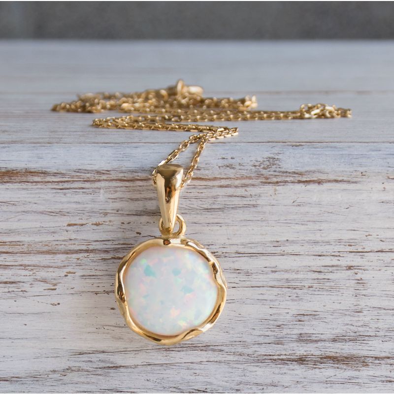 Opal pendant top yellow gold