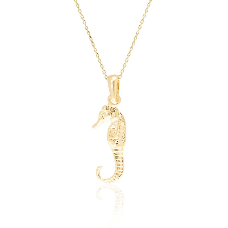 Yellow Gold Plated Seahorse Pendant
