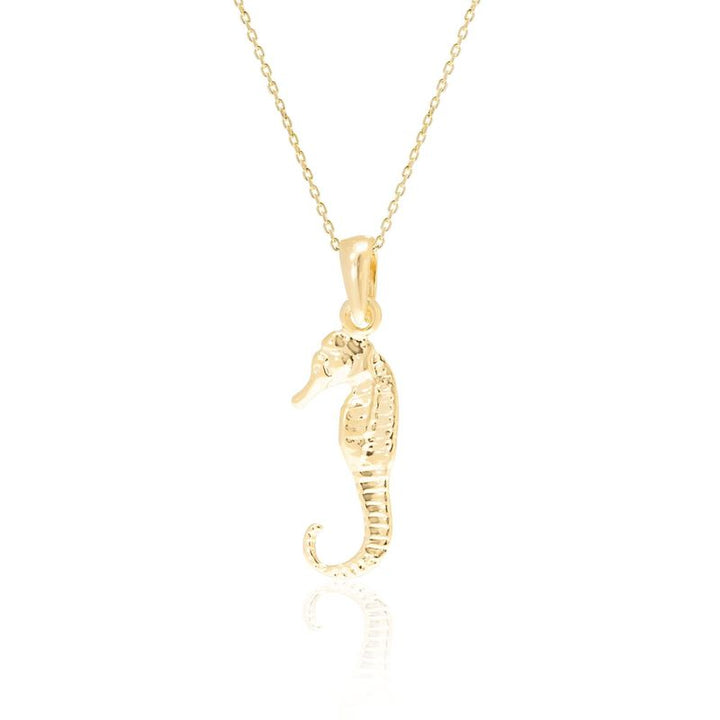 Yellow Gold Plated Seahorse Pendant