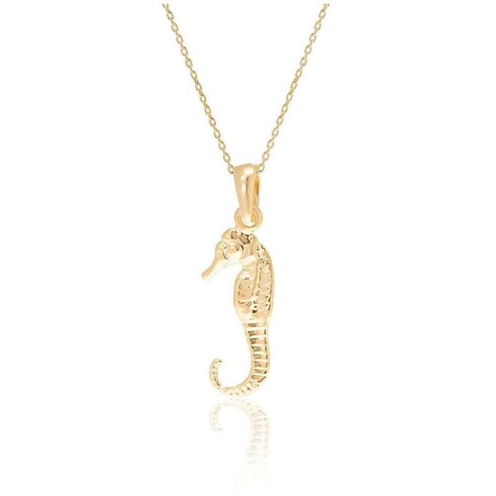 Yellow Gold Plated Seahorse Pendant