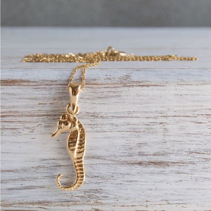 Yellow Gold Plated Seahorse Pendant