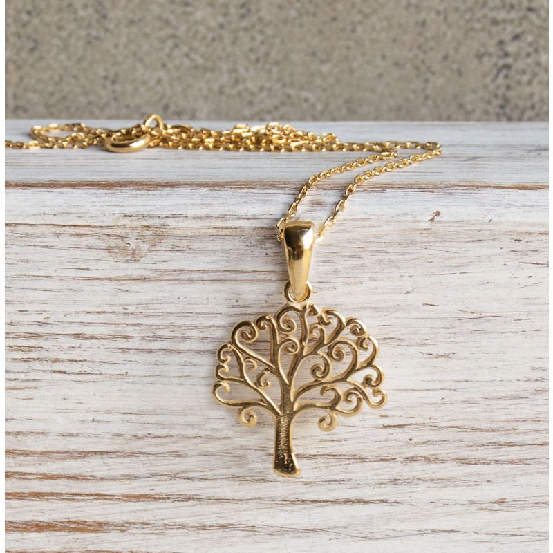 Yellow Gold Tree Of Life Pendant