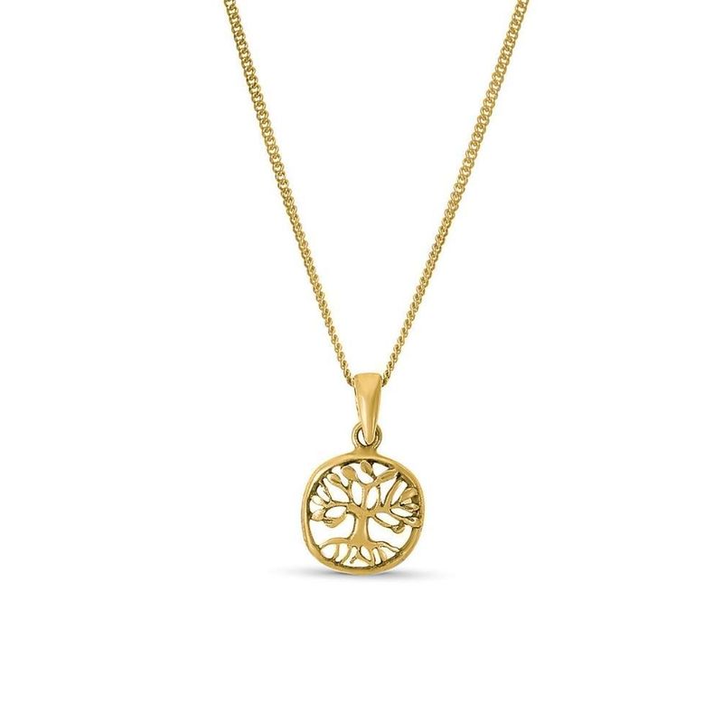 Yellow Gold Plated Tree Pendant