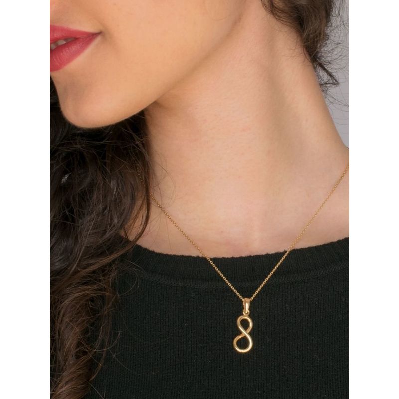 Yellow Gold Plated Infinity Pendant