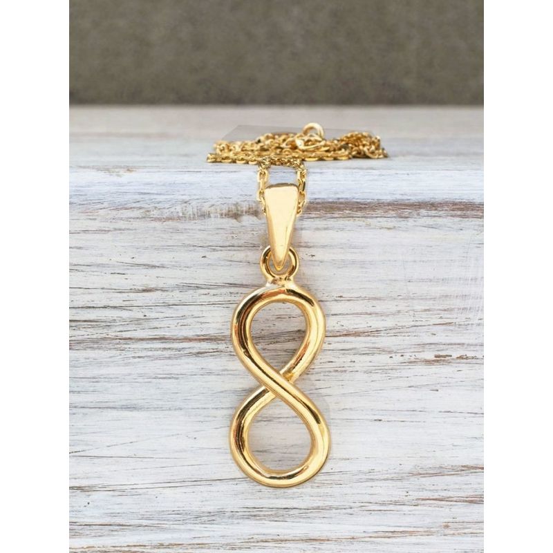 Yellow Gold Plated Infinity Pendant