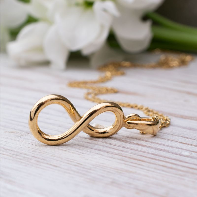 Yellow Gold Plated Infinity Pendant