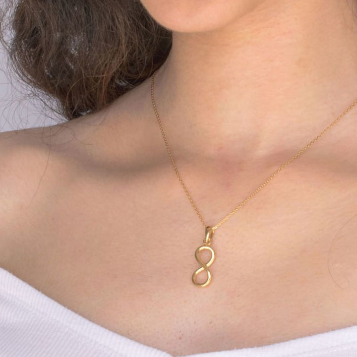 Yellow Gold Plated Infinity Pendant