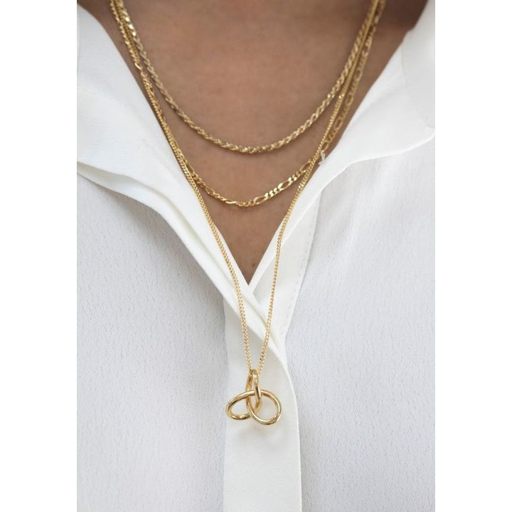 Yellow Gold Plated Pretzels Pendant