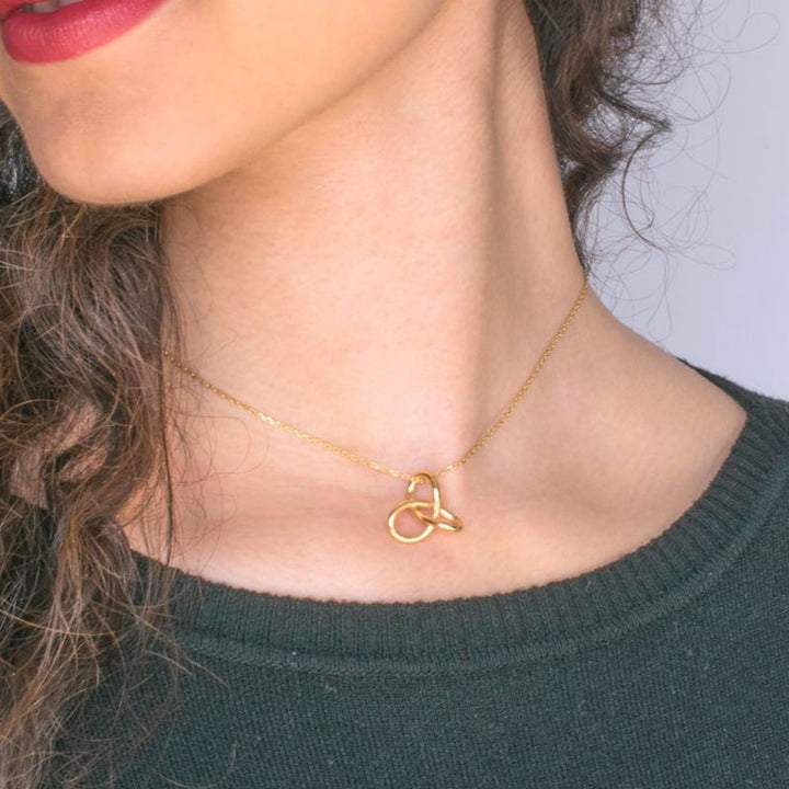 Yellow Gold Plated Pretzels Pendant