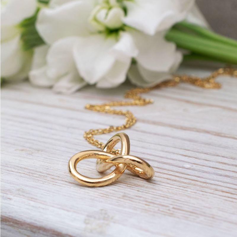 Yellow Gold Plated Pretzels Pendant