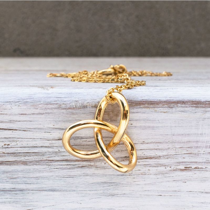 Yellow Gold Plated Pretzels Pendant