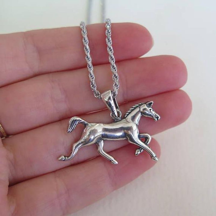 925 Sterling Silver Horse Necklace