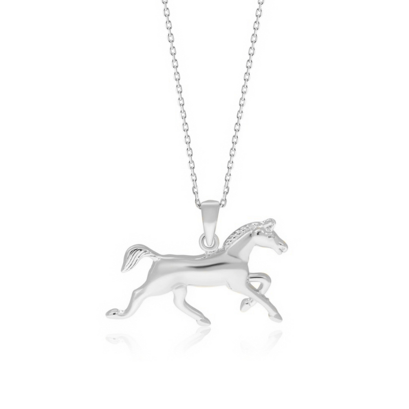 925 Sterling Silver Horse Necklace