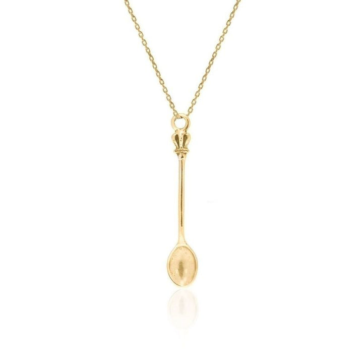 Yellow Gold Plated Spoon Pendant