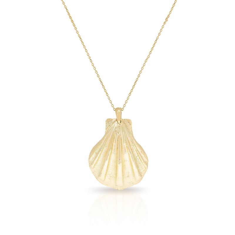 Yellow Gold Plated Seashell Pendant