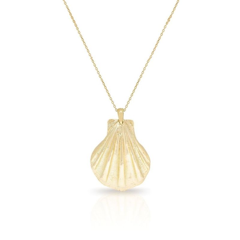 Yellow Gold Plated Seashell Pendant