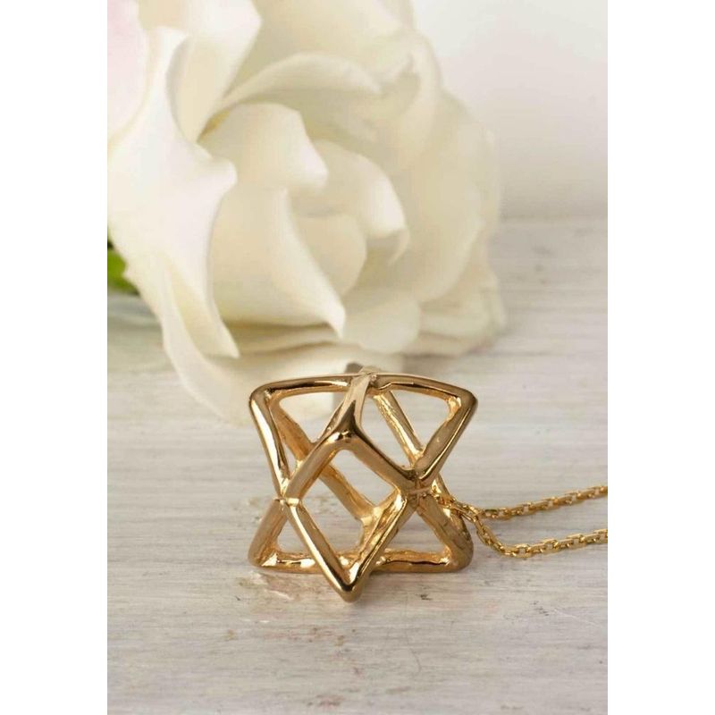 Yellow Gold Plated Merkabah Pendant