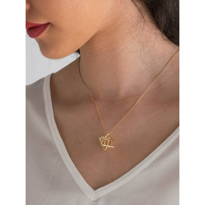 Yellow Gold Plated Merkabah Pendant