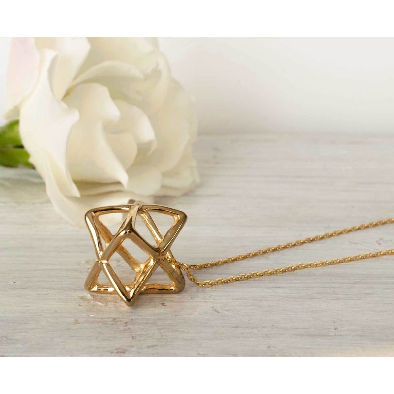 Yellow Gold Plated Merkabah Pendant