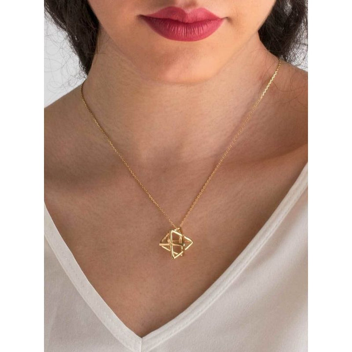 Yellow Gold Plated Merkabah Pendant