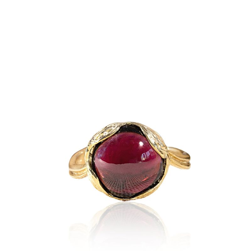 Gold Plated Rings – Tagged Red Gems– AditaJewels