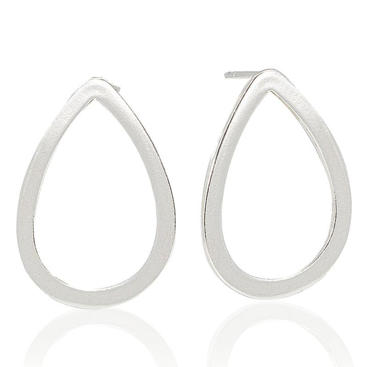 925 Sterling Silver drop shape dangle earrings