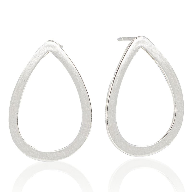 925 Sterling Silver drop shape dangle earrings