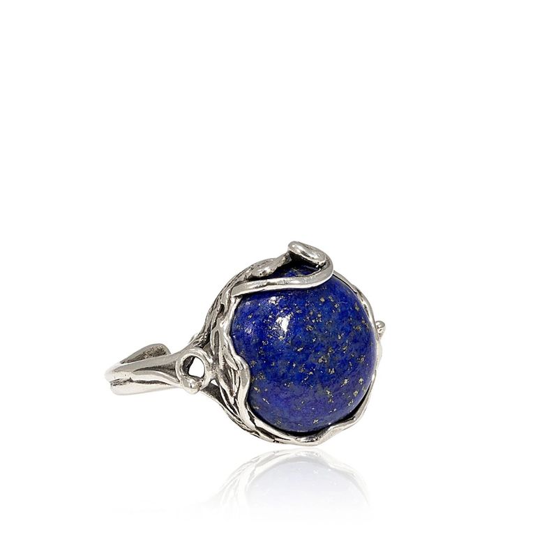Lapis Silver Sizable Ring