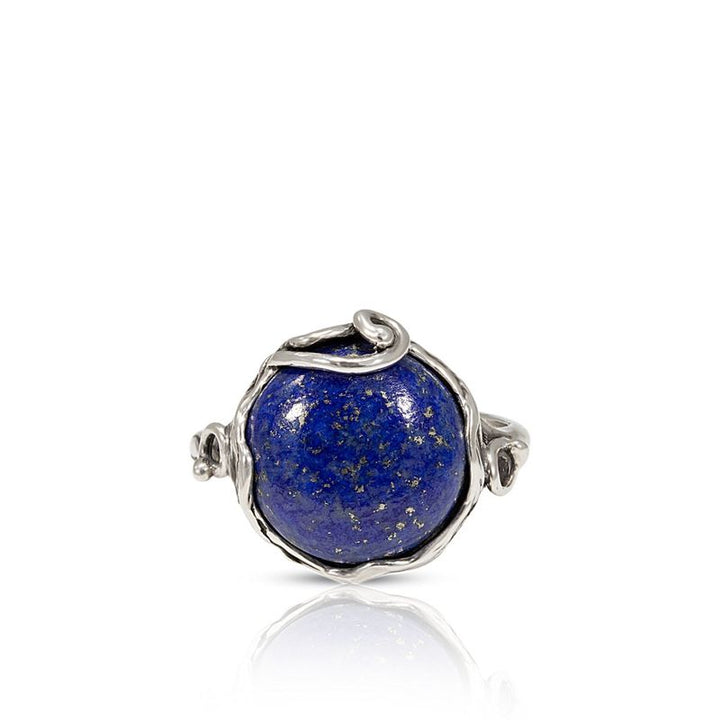 Lapis Silver Sizable Ring