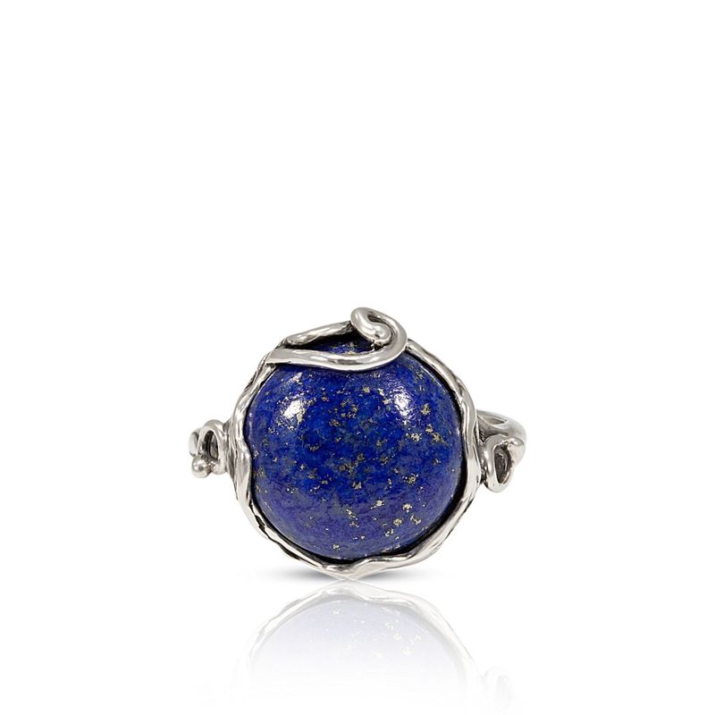 Lapis Silver Sizable Ring