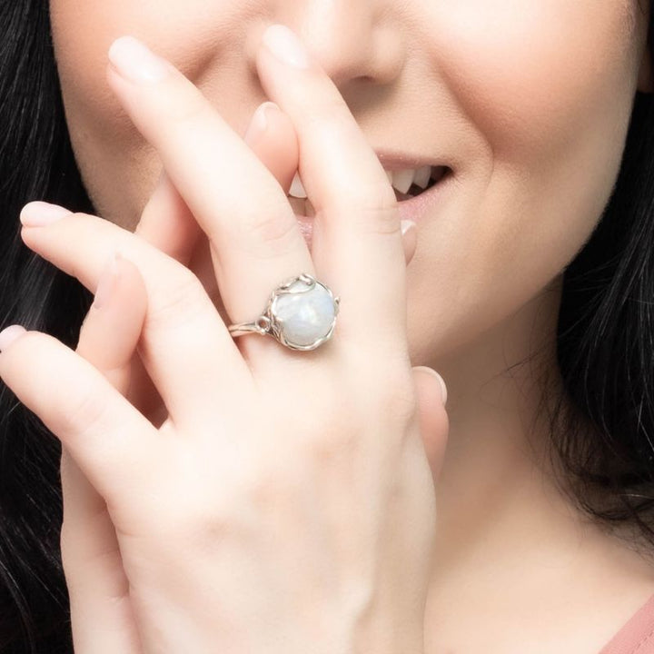 Moonstone Silver Sizable Ring