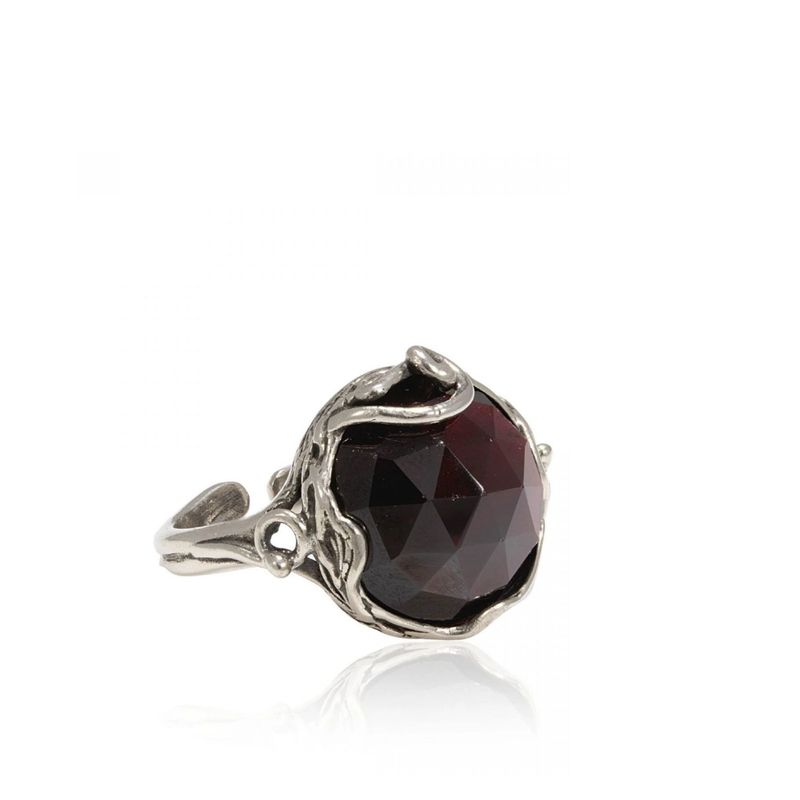 Garnet Silver Sizable Ring