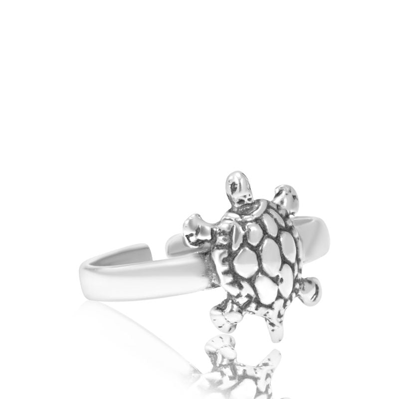 925 Sterling Silver Turtle Sizable Ring