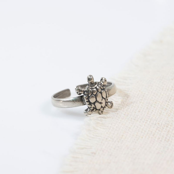 925 Sterling Silver Turtle Sizable Ring