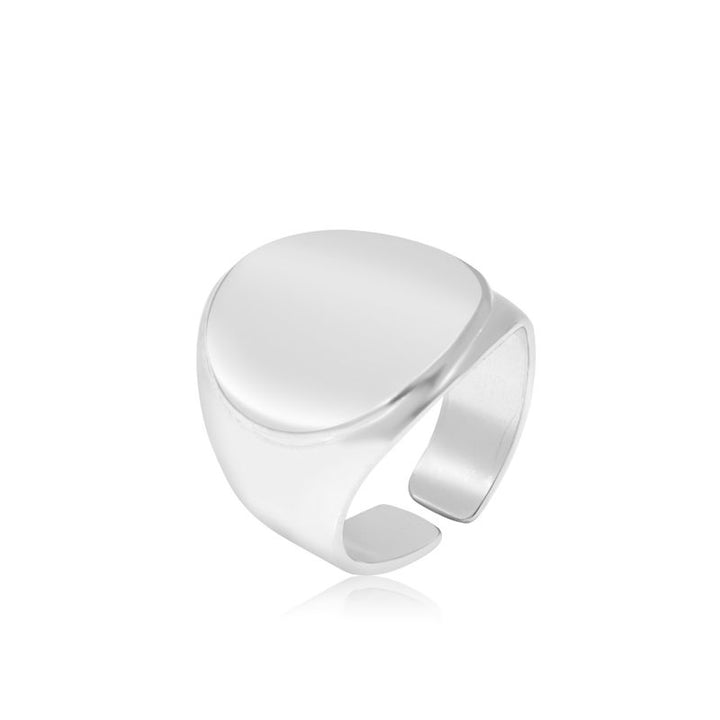 925 Sterling Silver Seal Wide Smooth Ring